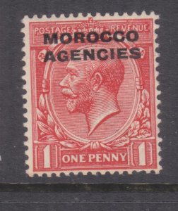 MOROCCO AGENCIES, 1914 KGV Cypher, 1d. Scarlet, lhm. 