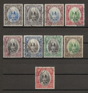 MALAYA/KEDAH 1937 SG 60/68 USED Cat £275