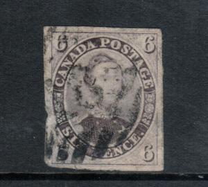 Canada #10 Very Fine Used With Hamilton 16 Numeral Cancel - Thins On Back