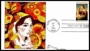 Scott 2063 20 Cents Madonna James Paslay Hand Painted FDC 27 / 100