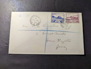 1943 British Channel Islands Cover Jersey Local Use