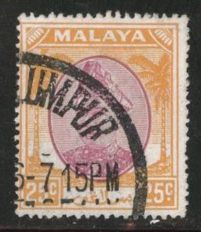 MALAYA Selangor Scott 89 used 1949 stamp