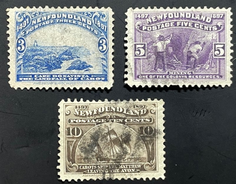 Newfoundland, Scott 63, 65,68, Used , Pencil and some thins #68 (pic)