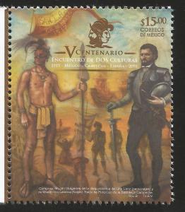 RJ) 2017 MEXICO, V CENTENARY, MEETING OF THE TWO CULTURES, PAINTING, MNH