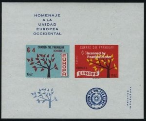 Paraguay 1962, Europe s/s, imperforated, MNH