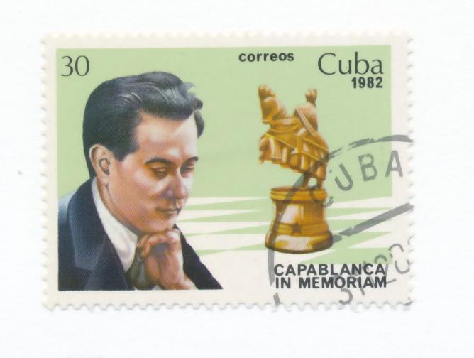 Cuba 1982 Scott 2562 CTO - 30c, Chess champion  & Knight