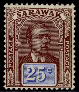 SARAWAK GV SG87, 25c brown & bright blue, M MINT.