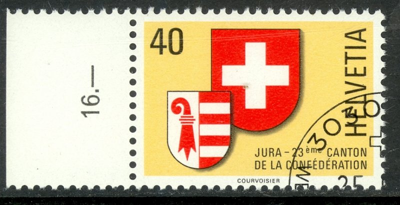 SWITZERLAND 1978 Admission of JURA as Canton Issue Sc 666 CTO Used