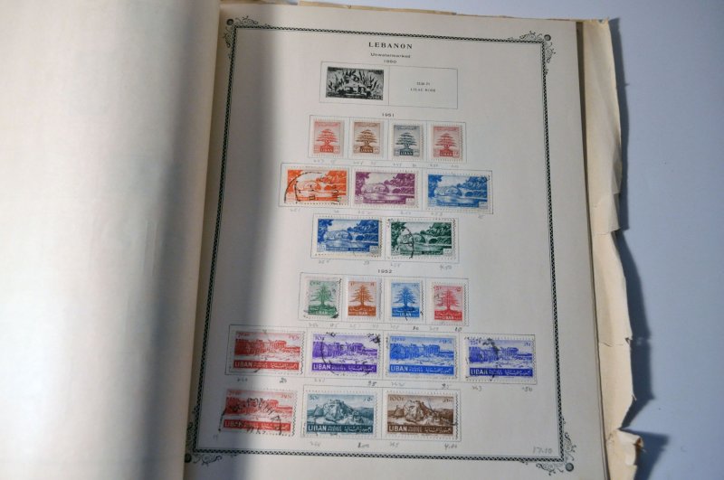 Lebanon Stamp Collection on 22 Scotts Pages Mint & Used - 1924-60s Liban Stamps