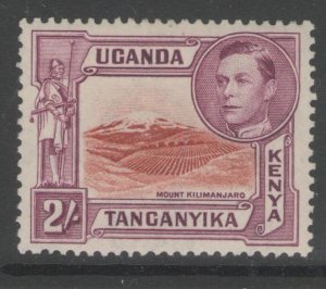 KENYA, UGANDA & TANGANYIKA SG146b 1944 2/= LAKE-BROWN & BROWN-PURPLE MTD MINT