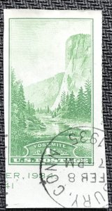 US Used #751a Single CDS Yosemite SCV $1.60 L35