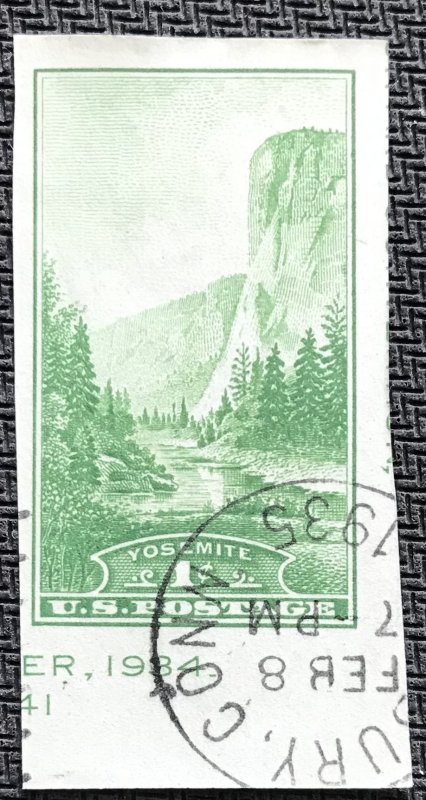 US Used #751a Single CDS Yosemite SCV $1.60 L35