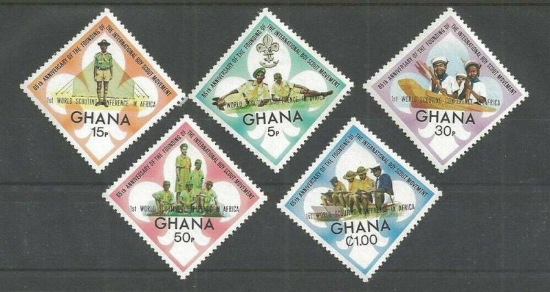 1973 Ghana Boy Scouts ovpt World Conference diamond 