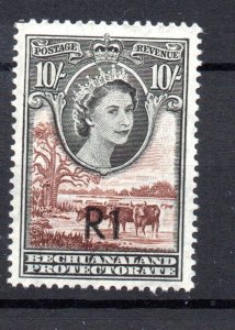 Bechuanaland 1961 1R on 10/- Mint LHM SG167B WS37005