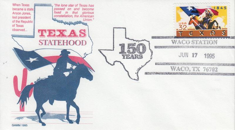 1995 TX Sesquicentennial Waco TX Pictorial Gamm