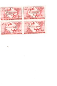 Scott US # C47, MNH Block of 4