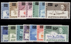 BRITISH ANTARCTIC TERRITORY QEII SG24-37, 1971 complete set, NH MINT. Cat £75.