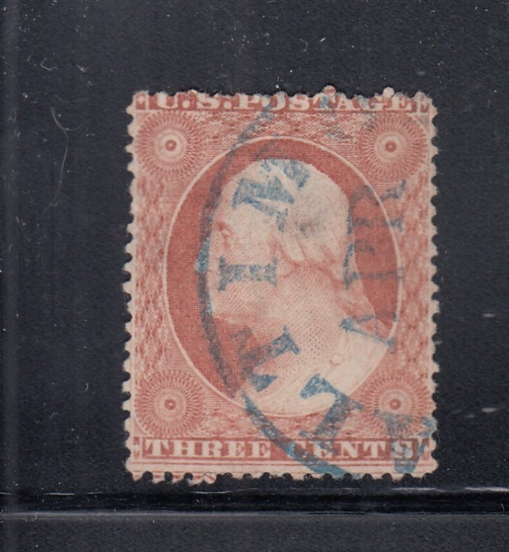 25 with blue Baltimore postmark, Scott $197.50