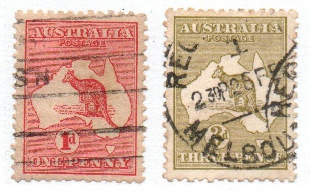 Australia 2 & 5 Wmk. 8  Used
