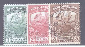 Newfoundland, Scott #115-17, Used