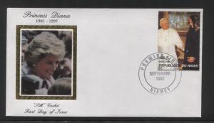 STAMP STATION PERTH Niger #944-5 CTO FDC Princess Diana Silk Cachet