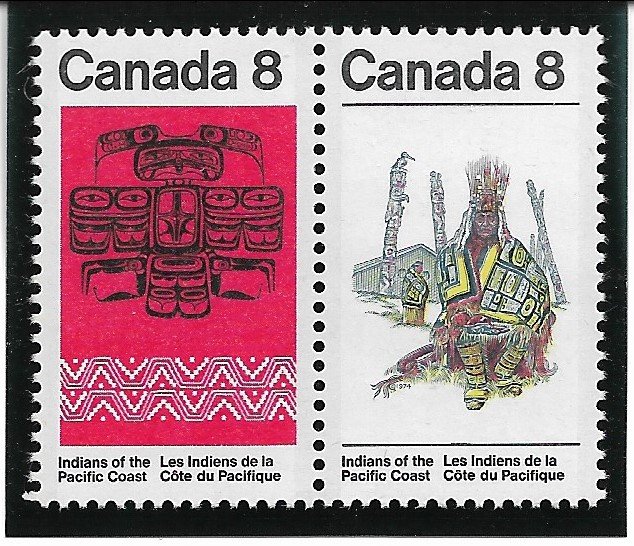 1974 Canada 573a Pacific Coast Indians of Canada MNH pair