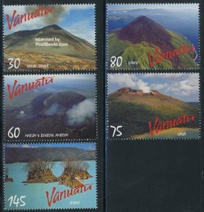 Vanuatu 1998, Volcanoes 5v, MNH