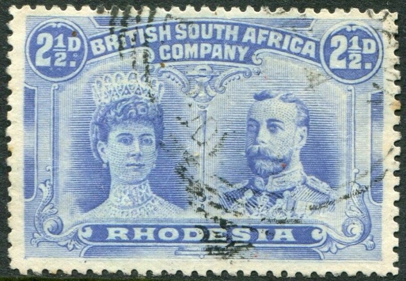 RHODESIA-1910-13 2½d Ultramarine Sg 131 GOOD USED V48376