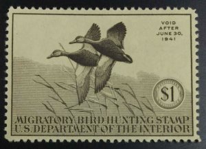 MOMEN: US STAMPS #RW7 DUCK MINT OG NH VF LOT #73009*