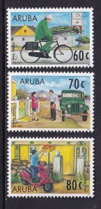 Aruba  #144-146   MNH 1997  America issue  mailmen