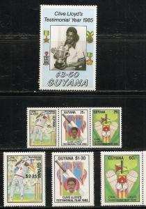 Guyana 1394-8 1985 Cricket Cup set MNH