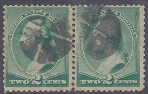 US Scott #211 Used pair F-VF