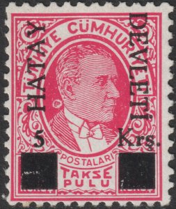 Hatay #J4  MNH (faults) - Postage Due Stamp of Turkey Overprinted (1939)