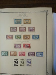 collection on pages Hungary 1918-50 airmail, airmail semipostals CV $128