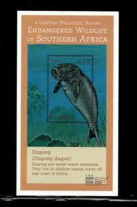 Lesotho 2000 - Endangered Wildlife  - Souvenir Stamp Sheet - Scott #1247 - MNH