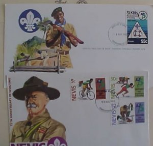 ST.KITTS SCOUTS FDC CARD 1982,