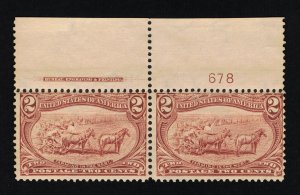 EXCELLENT GENUINE SCOTT #286 F-VF MINT OG NH FULL BEP IMPRINT & PLATE #678 PAIR