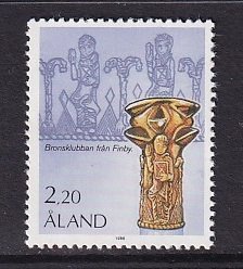 Aland islands  #15  MNH  1986  definitive set  2.20m  bronze staff