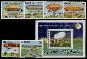 Liberia 801-6, C219 MNH Airships, Architecture