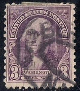 720 3 cent Washington, Deep Violet  Stamp used F