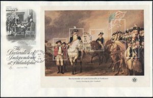 1686-9 BICENTENNIAL SOUVENIR SHEET FDC'S, ART CRAFT CACHETS, VF SCOTT $30.00