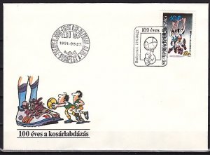 Hungary, Scott cat. 3302. Basketball Centenary issue. First day cover. ^