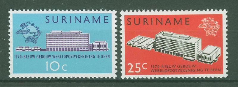 SURINAM/SURINAME 1970 MNH SC.B371/72 UPU Headquarters