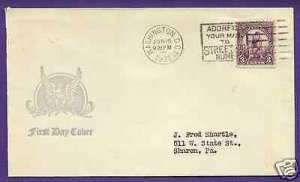 718  L.A. OLYMPIC GAMES 3c 1932, WASH. D.C. SECOND DAY COVER.