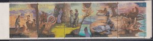 Russia 1989 Sc 5826a James Fenmore Cooper Novels Scenes 5 Setenant Stamp MNH