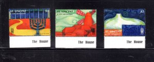 ST. VINCENT #2306-2308 1996 JERUSALEM 3000TH ANNIV. MINT VF NH O.G