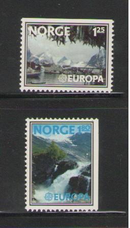 Norway Sc 693-4 1977 Europa  views stamps mint  NH
