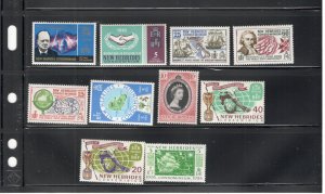 NEW HEBRIDES COLLECTION ON STOCK SHEET MINT/USED