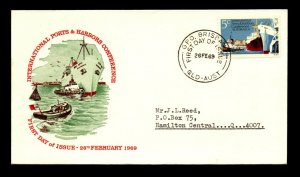 Australia 1969 Harbors Conference FDC / Royal Cachet - N577