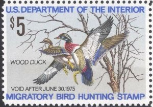 RW41, Wood Duck Federal Duck Stamp VF OG NH - Stuart Katz